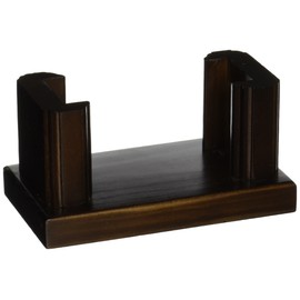 CoasterStone Upright Dark Wood Holder for Square or Round, 4 to 4.25" Coasters, Multicolored