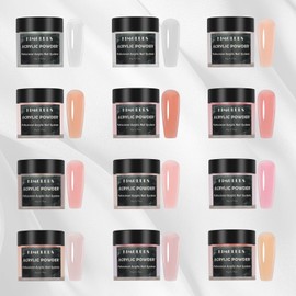 Kimglurs Acrylic Nail Kit with Nail Drill 12 Colors Acrylic Powder Acrylic Liquid UV/LED Nail Lamp Top Coat Base Coat Nail Primer Nail Kit for Beginners with Everything Christmas Gift Set