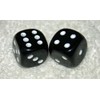 Black Opaque Dice Pair