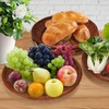 Geytetqi 10 Inch Premium Hand Weave Bamboo Paper Plate Holder