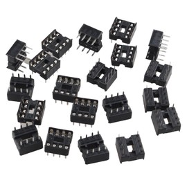 Futheda 20PCS 8 Pin 2.54mm Pitch DIP/DIL IC Sockets Solder Type Adaptor