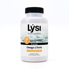 Lysi Omega-3 Forte 90 Capsulas, 1030 mg de EPA DHA, Aceite de Pescado 100 Salvaje y Sustentable, Importadas de Islandia.                              