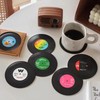 BDSHUNBF Pack of 12 Vinyl Record Coasters, Coasters with Holder,