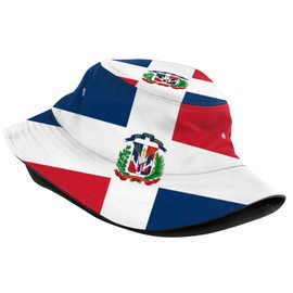 Dominican Republic Flag Bucket Hat for Men Women Fashion Patriotic Hats Dominican Republic Fisherman Hat Outdoor Summer Sun Protection Travel Hiking Caps