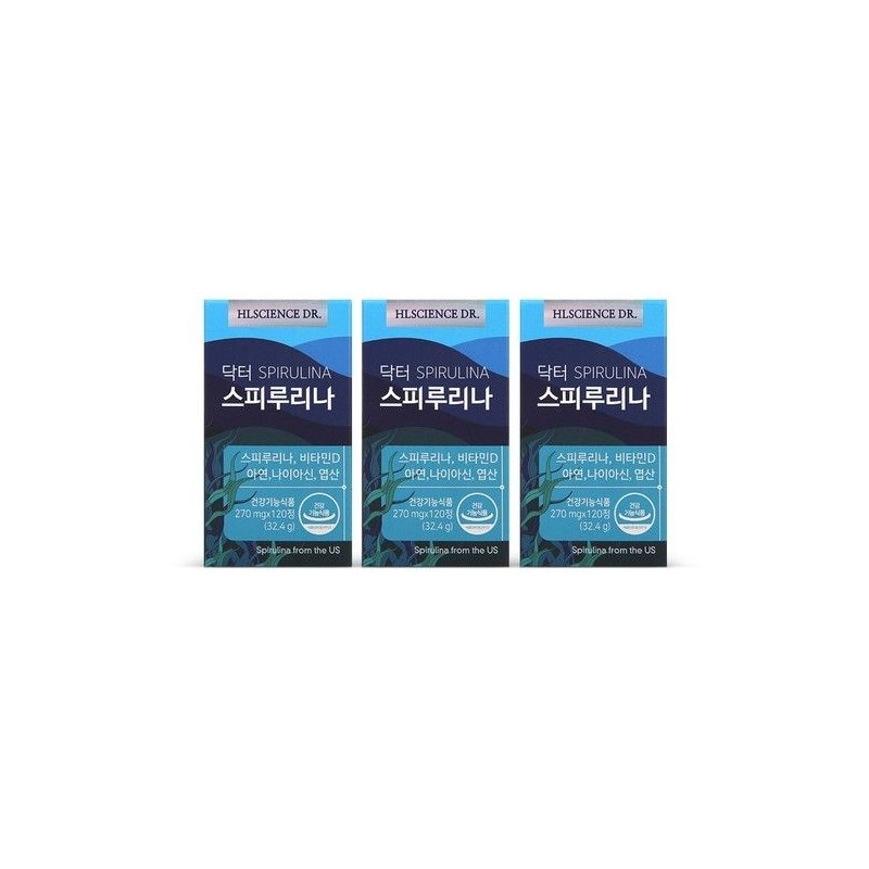 HL Science Dr. Spirulina 3 boxes (3 month supply) None