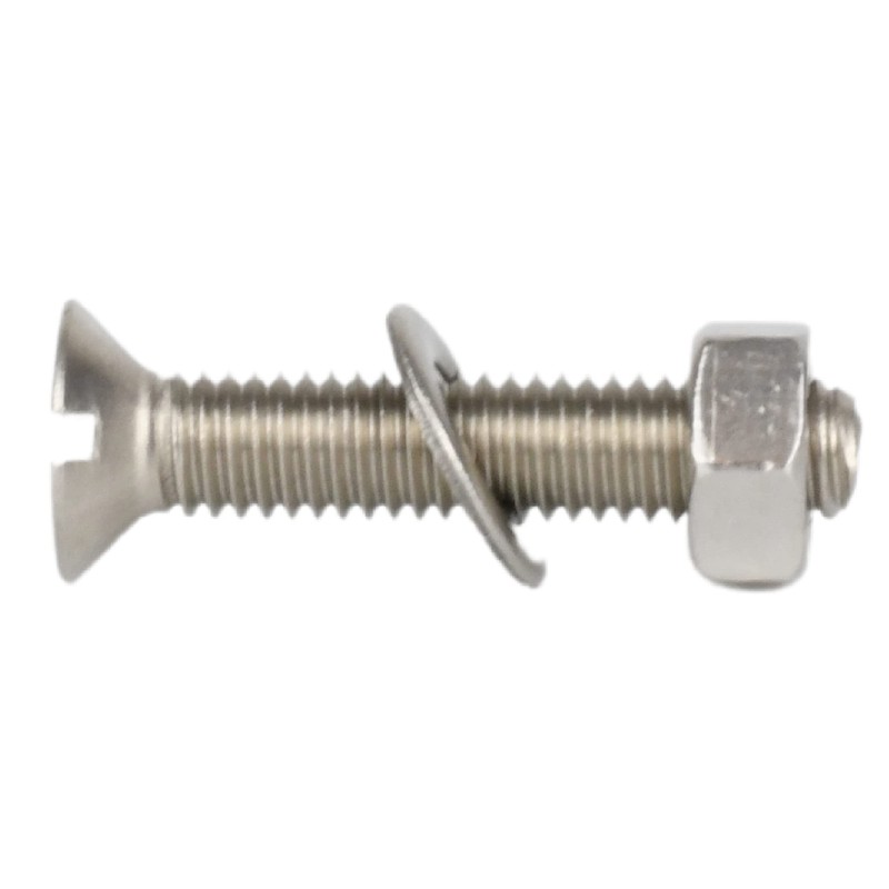 Bolt Base M3 x 60 Stainless Steel Slotted Countersunk Machine