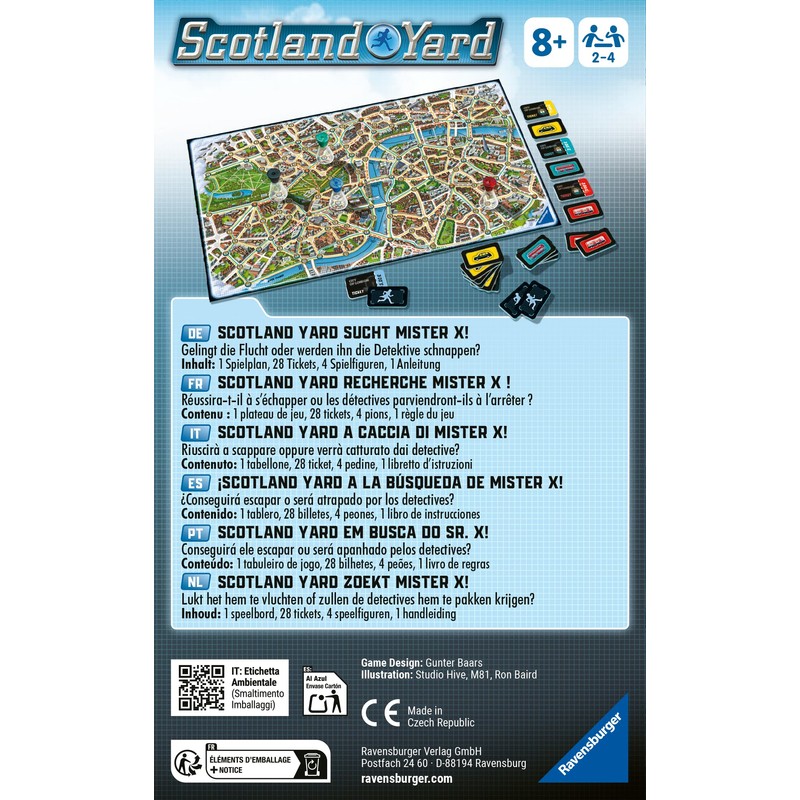 Ravensburger 22451 Scotland Yard, Gift Game for 2-4 Players, Strategy