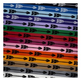Arrow for Bow Native American Archery Satin Ribbon for Bows Gift Wrapping DIY Craft Projects - 3 Yards - Hot Pink Ribbon/Black Printing - 1 Inch Width