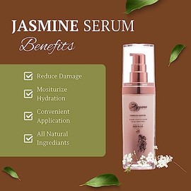 Suero para el Crecimiento del Cabello (30ml) - Fórmula Anti-Frizz y Engrosadora con Vitamina E y Aceite de Almendra | Aroma a Jazmín | Cuidado del Cab