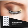 Baluue 5 Pairs Lashes Dense Eyelashes Women's Cosmetics Curly Long