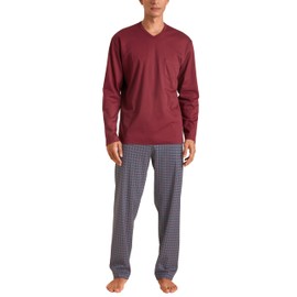CALIDA Relax Streamline Men's Long Pyjamas, Mars Red