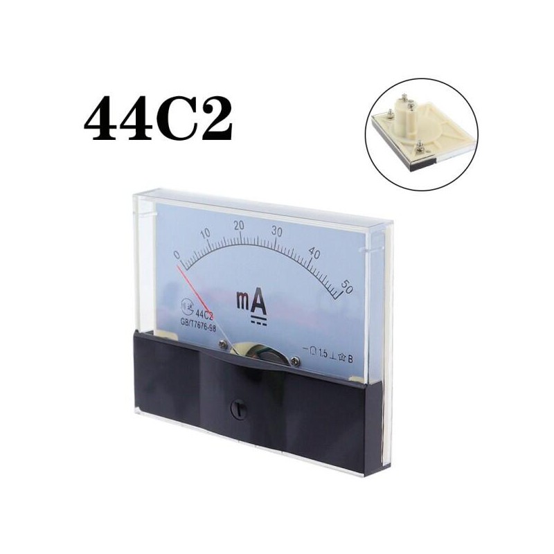 호환 44C2 1mA 2mA 5mA DC 전류계 아날로그 테스트 미터