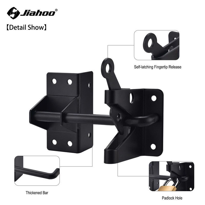 Heavy Duty Automatic Gate Latch for Wooden Fences,Self Locking Metal