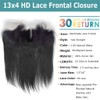 Nicewig 13x4 Lace Frontal Closure Light Yaki Straight Human Hair