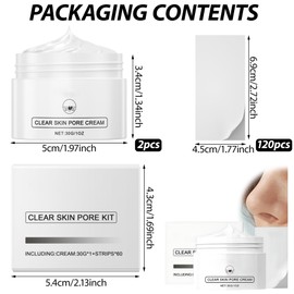 2 Stück Blackhead Remover,30 ML Mitesserentferner Stripes,Blackhead Remover Strips,Gesicht und Nase Pore Strips,Mitesserentferner,Porenreiniger,Unisex