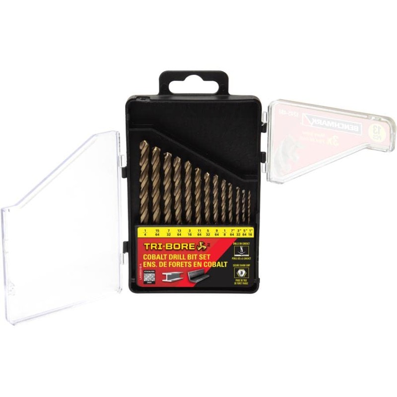 13 Piece Tri-bore Cobalt Drill Bit Set