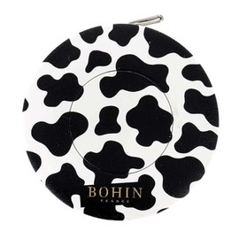 BOHIN France - BOHIN France Safari Collection ABS Housing (150cm) Cow Print Automatic Retractable Winding Tape Measure - 1 Piece