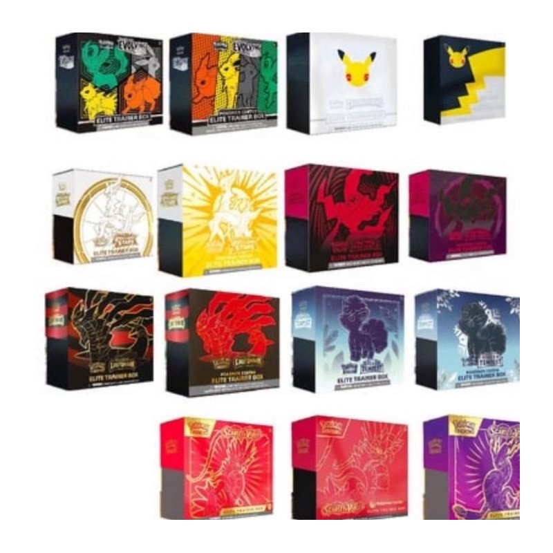 Pokemon Etb Elite Trainer Box Collection - Assorted Designs From