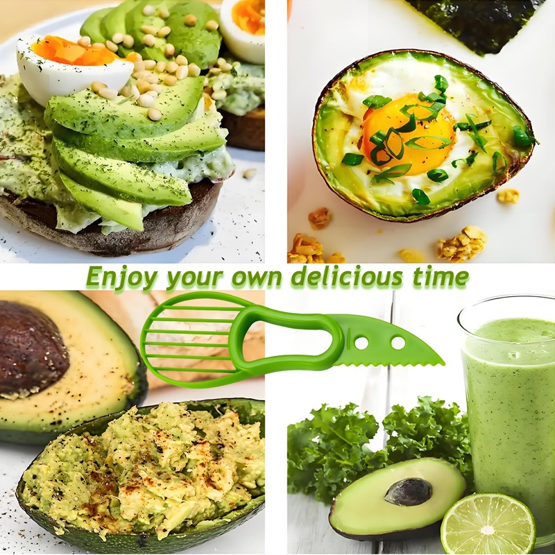 SoKalChw Avocado Slicer Tool 3 in 1, Avocado Pit Remover