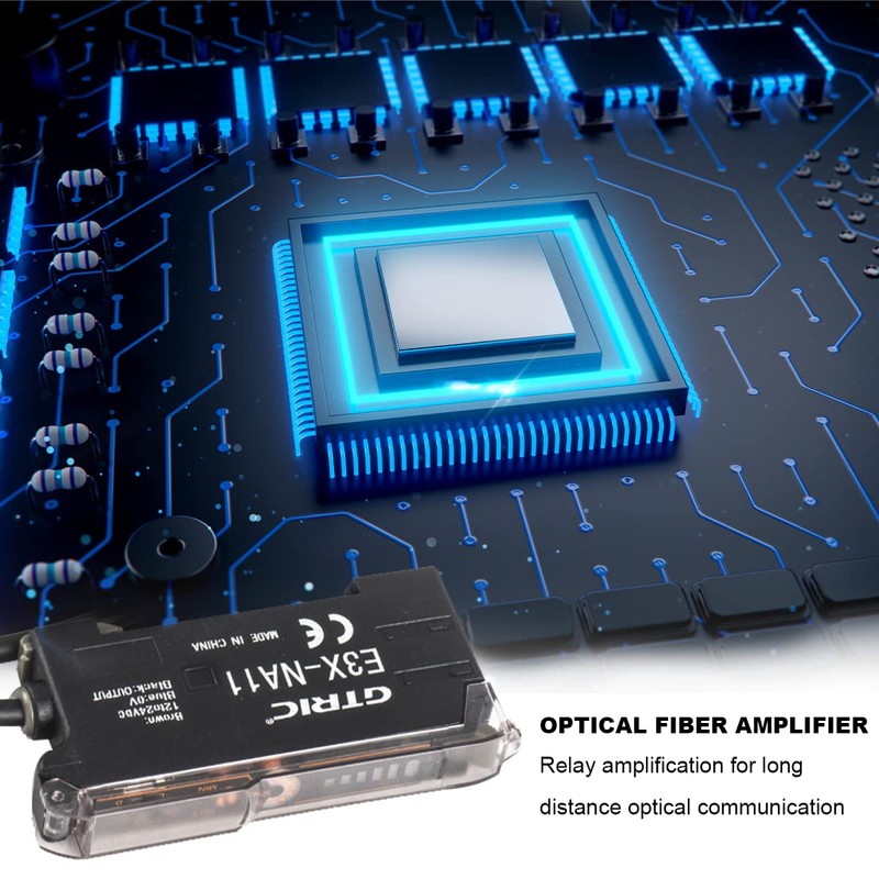 ZEFOXETO E3X-NA11 Fiber Optic Amplifier Sensor, Photoelectric Switch, Long-Distance Optical
