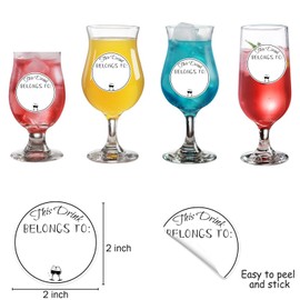 500Pcs Drink Markers Stickers This Drink Belongs to Stickers 2 Inch-Fill in Drink Labels Cup Marker Label for Wedding, Birthday Party, Anniversary, Bridal Shower (Black)