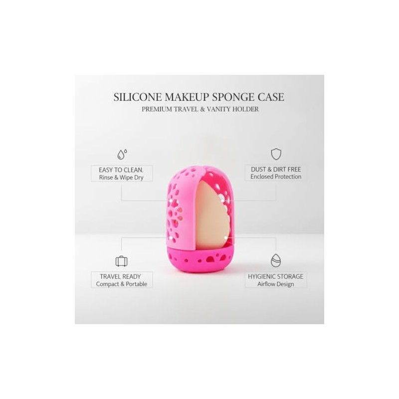 Makeup Sponge Holder, Compact Lightweight Accessory for Travel and Daily