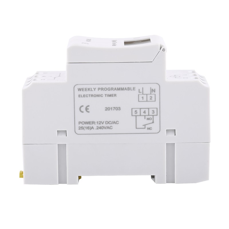 LCD Display Weekly Programmable Electronic Relay 16on＆8off Timer Switch (AC/DC12V)