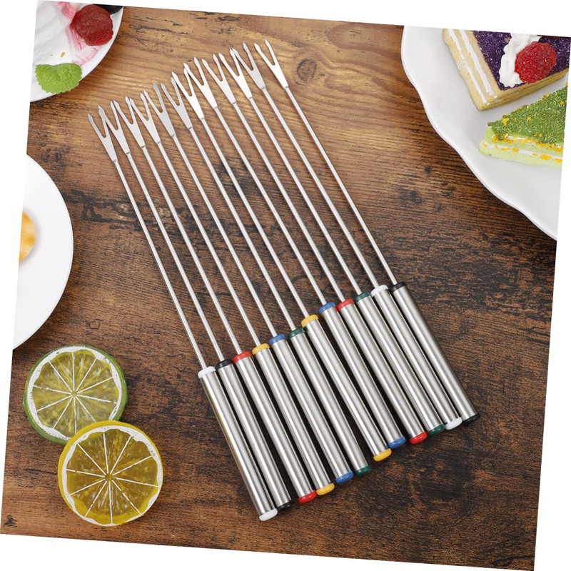 Alipis 24cm Stainless Steel Forks 12pcs Fondue Forks Heat Resistant