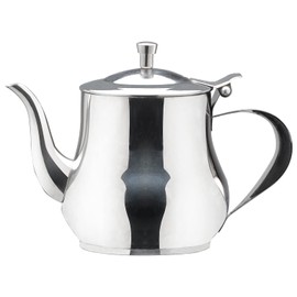 SANQIAHOME Small Stainless Steel Teapot (Silver, 360ml)