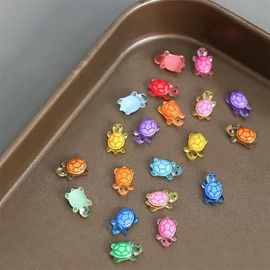 200Pack Glow in The Dark Turtle Figurines - Eco-Friendly Resin Miniatures for DIY Crafts, Fairy Garden Decor, Dollhouse Accessories & Terrarium Landscape Design