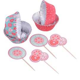 PME Valentine's Day Bake Cases & Cupcake Decoration Set with 48 Donuts