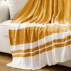 BATTILO HOME Mustard Yellow Throw Blanket for Bed, Soft Chenille