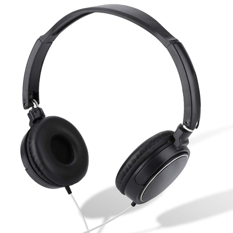 Over-Ear Headphones, Foldable Compact Wired Headset, Easy to Adjust/Sports/Lightweight Stereo