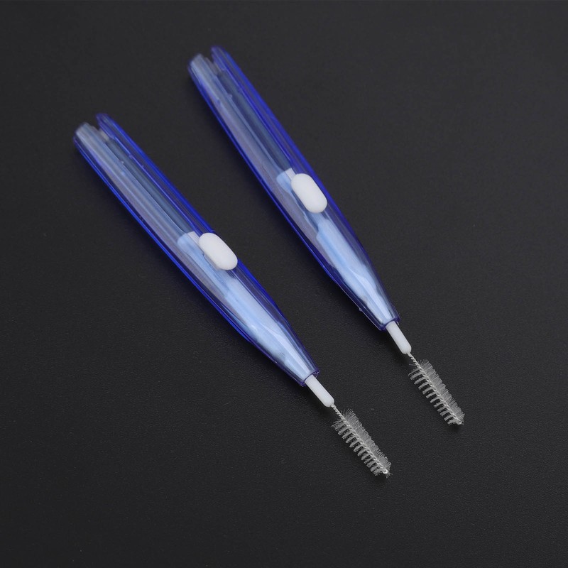 60Pcs Interdental Brush Practical Slim Braces Cleaner with PP Handle