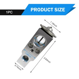 Opuweiy A/C Expansion Valve, High Temperature Resistant Metal Steam Engine Air Conditioning Valve, A/C System Repair Accessories, Universal for Most Cars Trucks (Silver)
