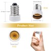 DiCUNO E14 to E12 Adapter, European to Candelabra Base Light