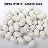 Pack of 50 Decorative Easter Eggs Plastic White, Easter Decoration
