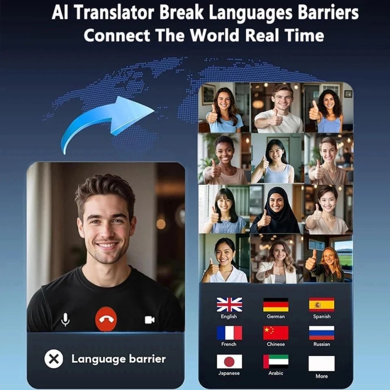 Zeahot AI Translation Real Time Smart Instant Earbuds Online &