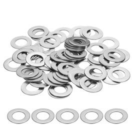 sourcing map M12 Flat Washer for Screw, 60Pcs Metal Washers 12MM ID x 24MM OD x 1MM Thick
