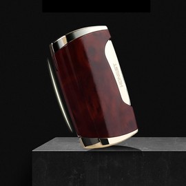 Navpeak Windproof Butane Torch Lighter - Refillable Jet Flame Lighter for Cigar, Candle, Outdoor, Dessert, and Baking, BBQ & Emergency Survival Gear (Butane Not Included) (Walnut)