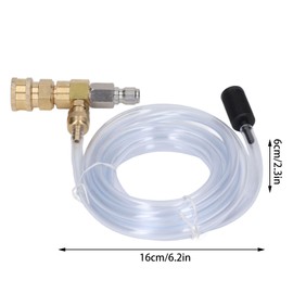5000PSI Adjustable Chemical Injector Kit, 3/8in Quick Connector Downstream Injector for Pressure Washer, Soap Injector, 9.8ft Siphon Hose, 1/4in Soap Nozzle Power Washer Chemical