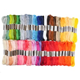 70 Skeins Rainbow Color Embroidery Floss Friendship Bracelet String Cross Stitch Embroidery Thread Cotton Floss Bracelet Yarn, Craft Floss