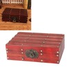 Antique Storage Box with Lock Wooden Document Box for Cosmetic