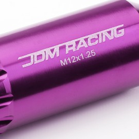 Auto Dynasty M12 x 1.25 Open End Design 16-Piece Aluminum Alloy Wheel Lug Nuts + 4 x Lock Nut + 1 x Lock Nut Key (Purple)