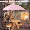 Gnodary Squirrel Feeder with Umbrella, Squirrel Feeders for Outside, Squirrel
