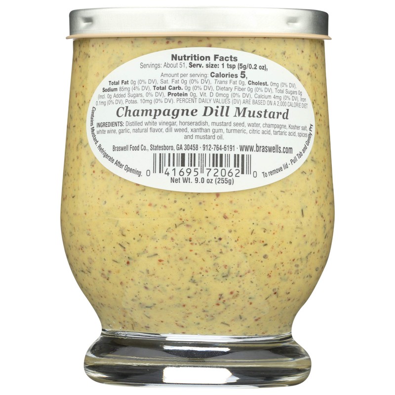 BRASWELLS Champagne Dill Mustard, 9 OZ