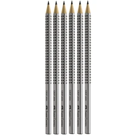 Faber-Castell Grip 2001 Pencils Value Pack of 6 (Silver 2H)