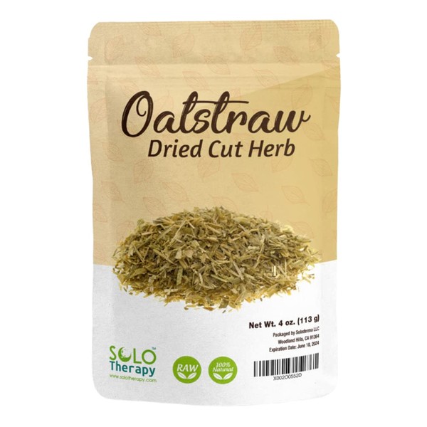 Oatstraw Dried Cut Herb 4 oz, Avena Sativa, Oatstraw Tea, Resealable Bag, Product From Croatia, Packaged in the USA