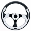 White Golf Cart Steering Wheel with Ergonomic Design Universal Fit