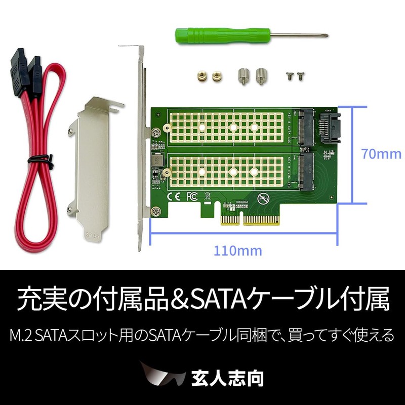 Genjin-oriented Interface M.2 NVMe SSD & M.2 SATA SSD Dual